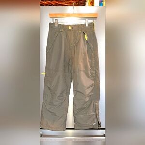 Boys Gap Snow Pants Size 10  Grey With Yellow Adjustable Waiste Read